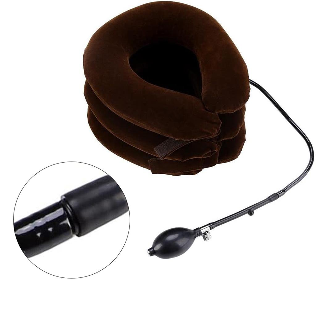 Air Inflatable Pillow Cervical Neck Traction Device For Easing Muscle Pain