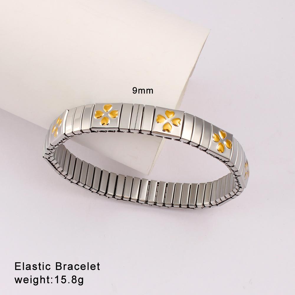 Modisches Edelstahlarmband für Männer und Frauen Abnehmbare elastische Kette Italienisches Charm-Armband