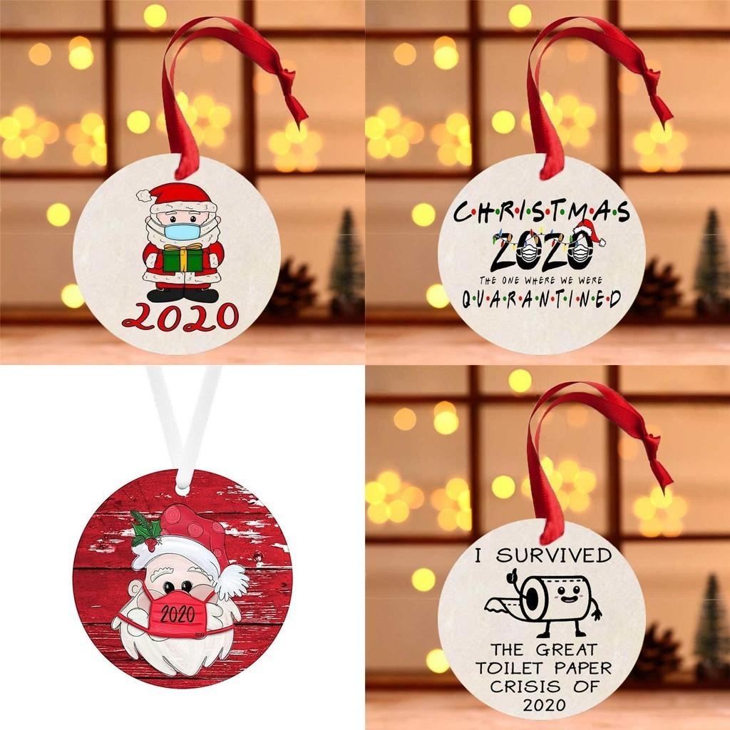 Delightful Personalised Lockdown Christmas Tree Ornament 2020 Quarantine Wooden Decor