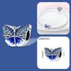 New 925 Sterling Silver Blue Murano Bead Pansy Flower Dangle Charm Fit Original Brand Bracelet And Necklace 925 Jewelry Gift