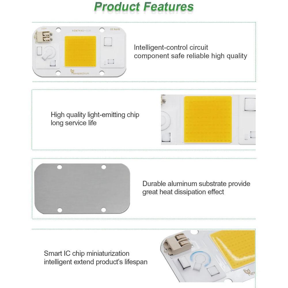 LED Chip Matrix Solderless AC 220V  High Power 20W 30W 50W COB Chip LED Lamp No Need Driver for Flood Light Spotlight Outdoor DIY Lighting