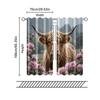 2 pcs   filtering curtains (excluding rods   non-movable   without batteries) Cow Floral for use in bedrooms and living rooms
