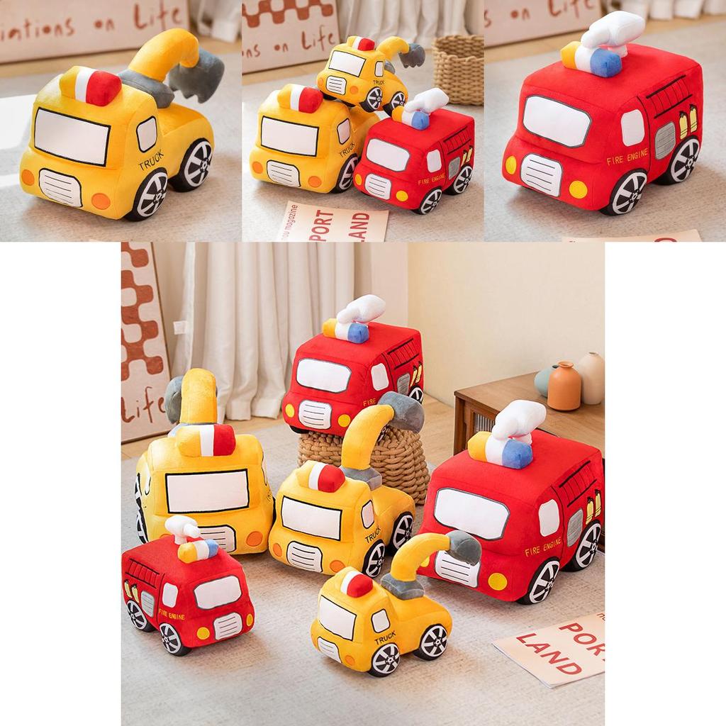 Adorable Plush Fire Truck Toy For Boys Soft Sleeping Buddy In Various Sizes 28cm 35cm 40cm