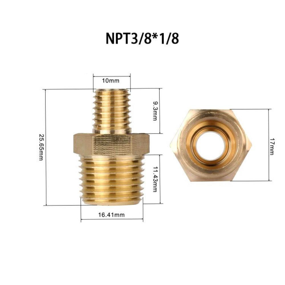 Male Thread Brass Nipples Hex Design NPT Male Nipples Fittings Hex Nipple Connectors
