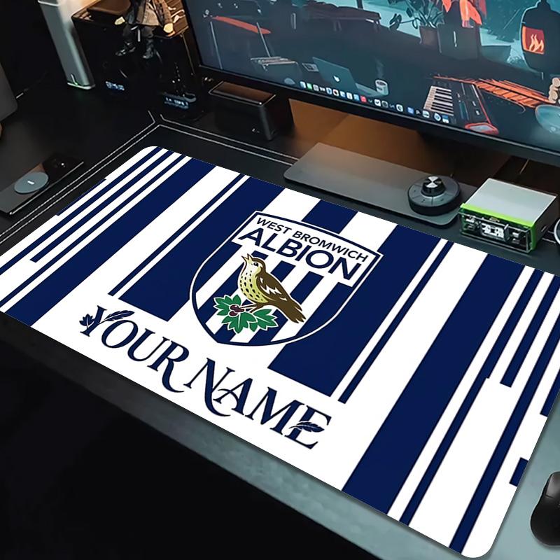 Benutzerdefinierter Name West Bromwich Albion Druck Kissen Rutschfeste Laptop-Tablet-Große Mauspads XXL-Matte Mini-PC-Spielmatte Mit Verriegeltem Rand