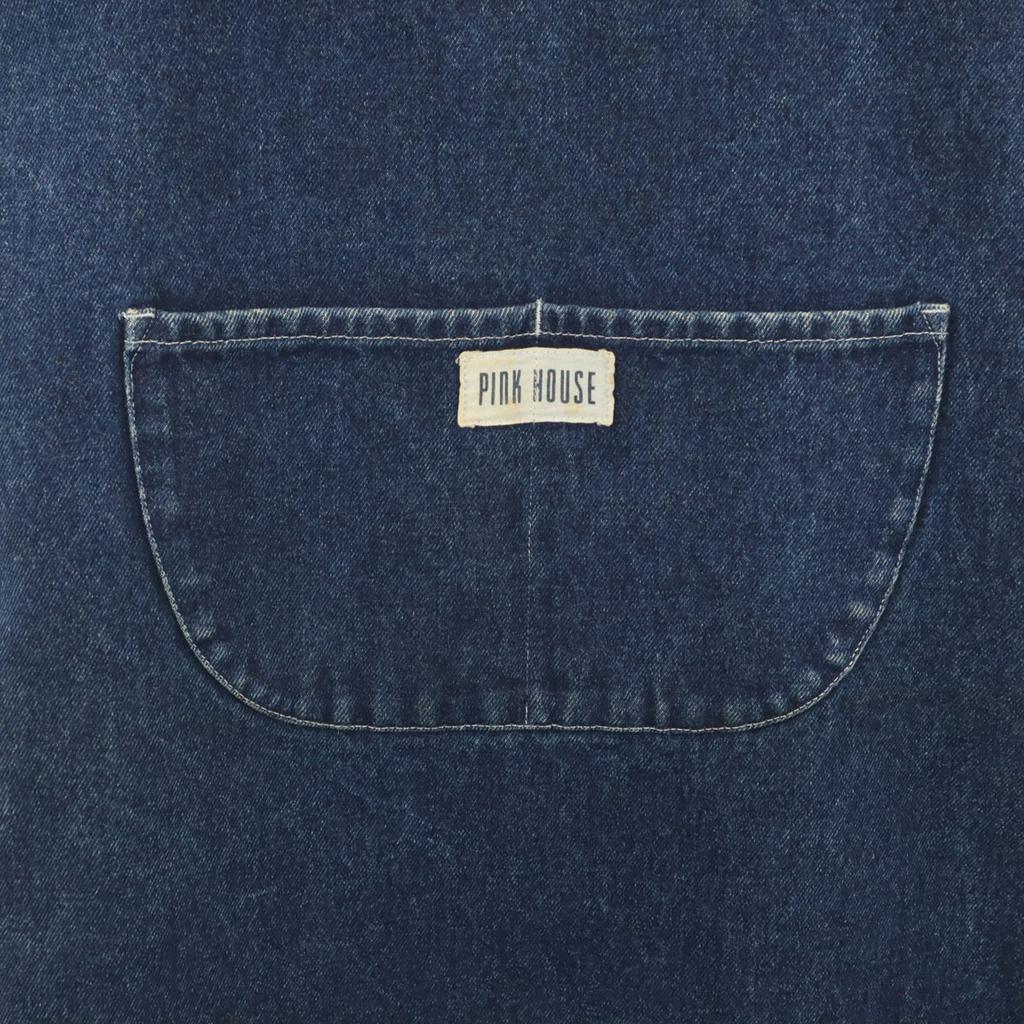 PINK HOUSE denim Jumper skirt Indigo blue Jeans Dress Women Used