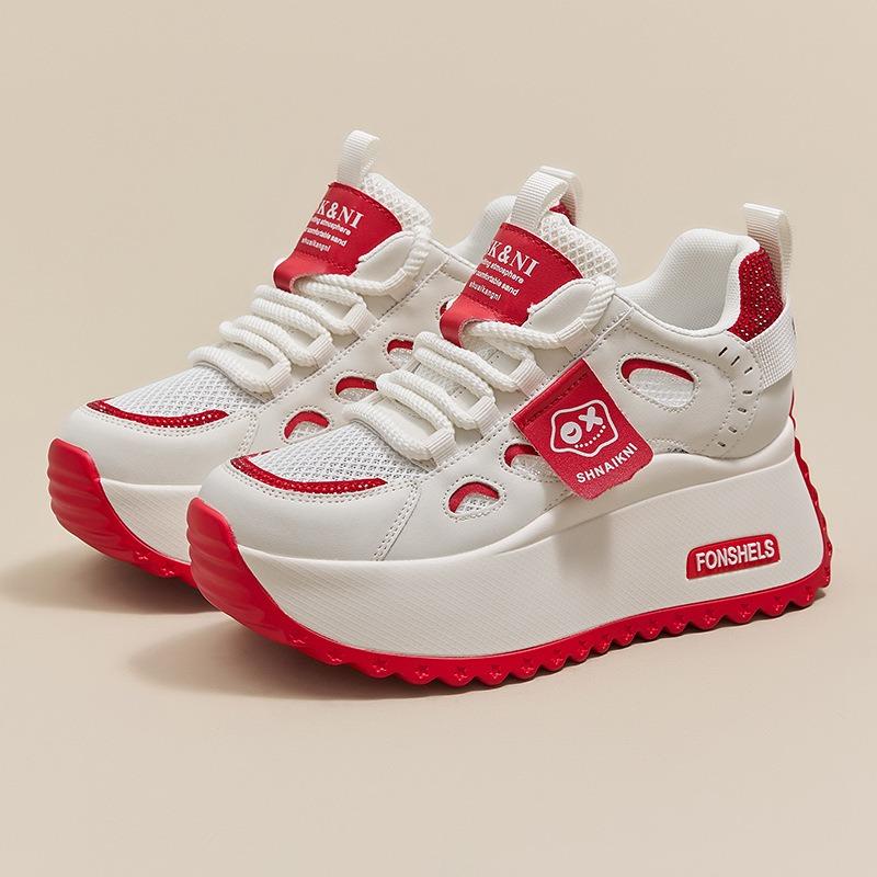 Spot platform dad shoes women's spring and summer new Korean version breathable and versatile, light and nonslip casual sports shoes