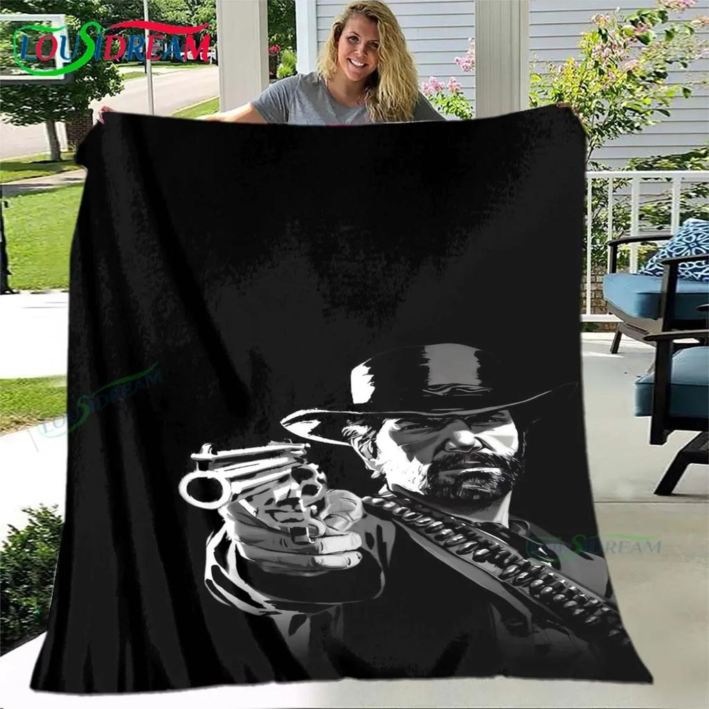 Popular Game Role A-Arthur Morgan Four Seasons Blanket Sofa Cover Travel Bed Plush Blanket Travel Office Break Blanket Gift