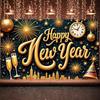 Holiday Banner Champagne Glass Party Backdrop Celebration Banner Festive Festive Banner For Indoor Party Office Celebration