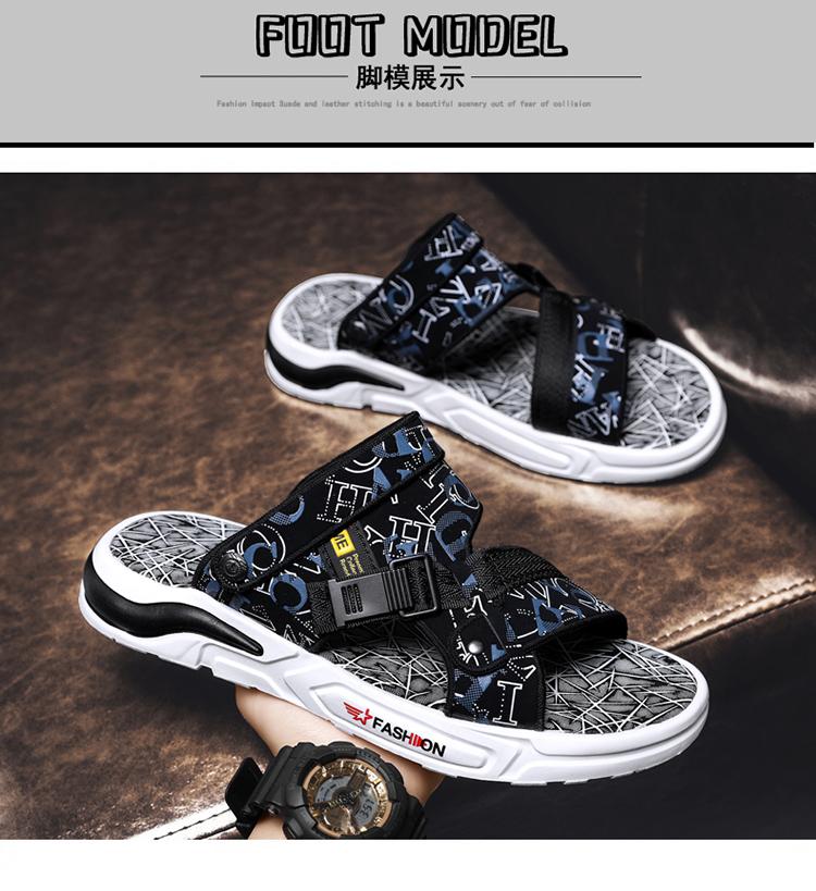 Fashion Men's Slippers 2024 New Style Summer Outdoor Sports Anti-skid Wear-resistant Sandals Beach Slippers