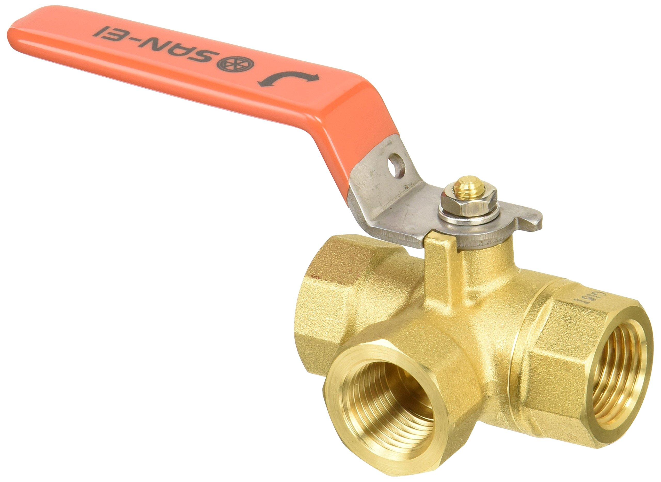 

SANEI V630-13 T-Type Switching Ball Valve, Water Flow Switching, Nominal 13mm