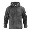 Men's Winter New Arrival Double-Faced Fleece-Lined Warm Hooded Zip-Up Casual Flag Logo Jacket