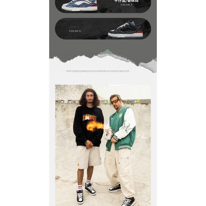 New LiNing Wave Pro GOLDEN Low Top Skateboard Shoes Men's Blue White AECS073-10