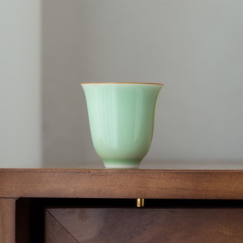 Raw ore color glaze handmade tea cup offering red master single cup smelling cup high temperature kung fu tea set teacup
