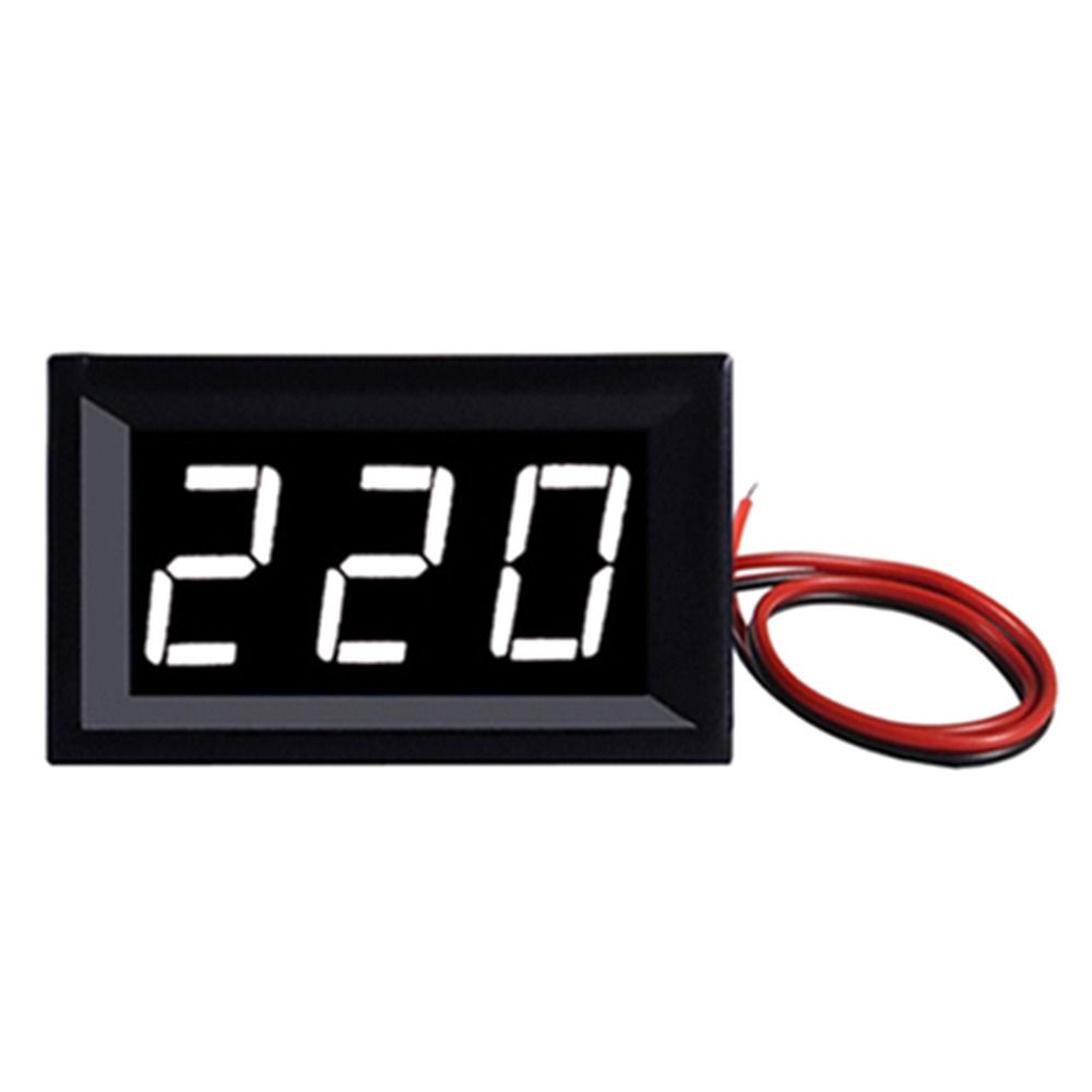 

Професійний 2-провідний DIY 0.56 Вольтметр Інструмент Цифровий Вольтметр Вимірювач Напруги AC 70-500В білий