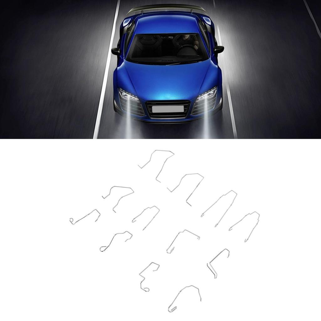 12PCS Headlight Bulb Spring Clip Holding Spring Clip, Universal Automotive Headlight Clip with 12