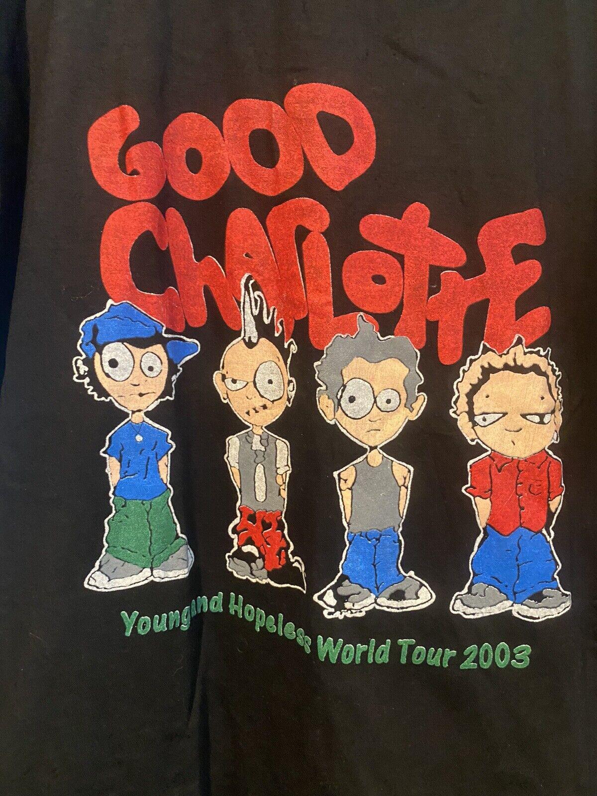 Vintage 2003 Good Charlotte Young Hopeless World Tour t-shirt S
