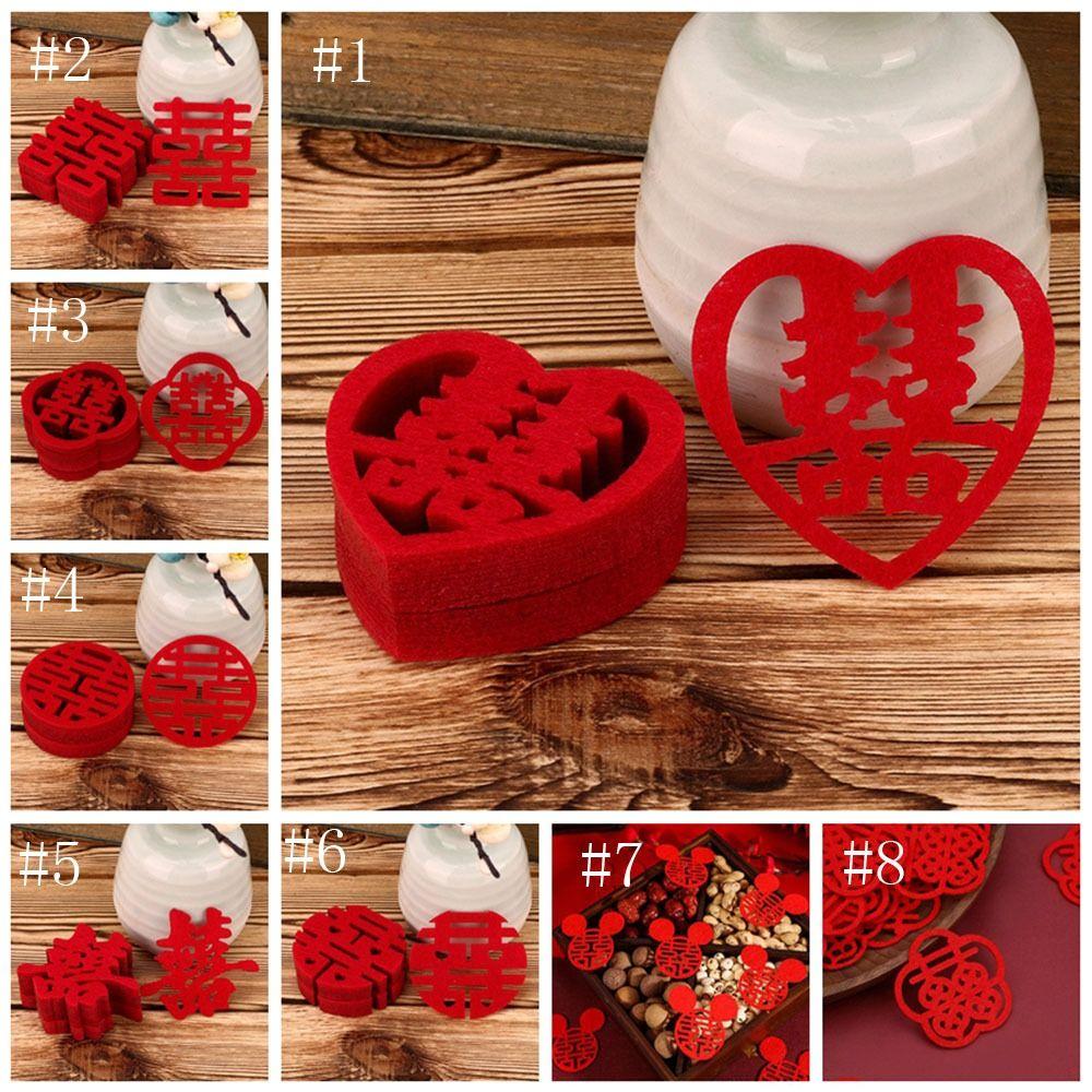 Double Happiness Mini Happiness Love Stickers Chinese Style Wedding Happiness Confetti  New year