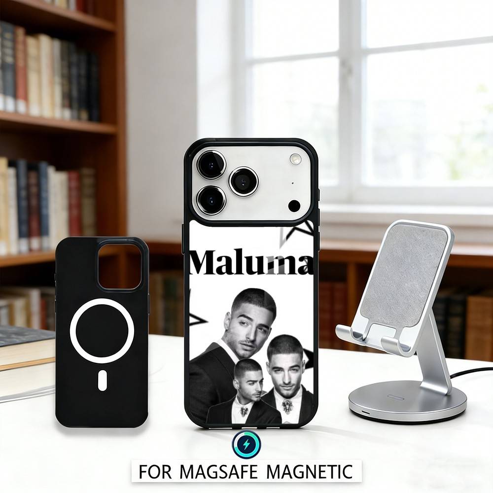 M-Maluma B-BRONCEADOR Phone Case Magnetic For iPhone17 16 15 14 13 12 Pro Max For Magsafe Wireless Charging Cover