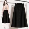 DIMANAF 2025 Plus Size Women Long Skirts Thicken Elastic Waist Trousers Oversize 5XL Autumn Winter
