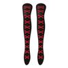 Oberschenkelhohe Socke Damenstrümpfe Knochen Damen Halloween Schwarz Weiß Rosa Gestreift Lang Über dem Knie Socke Lustig Cosplay Harajuku