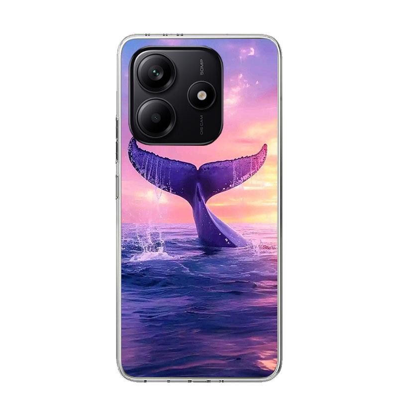 Humpback Whale Sea Giant Phone Case For Xiaomi Redmi Note 15 14 13 12S 12 Pro Plus 11S 11E 11 11T 10S 10 Art Soft Pattern Cover