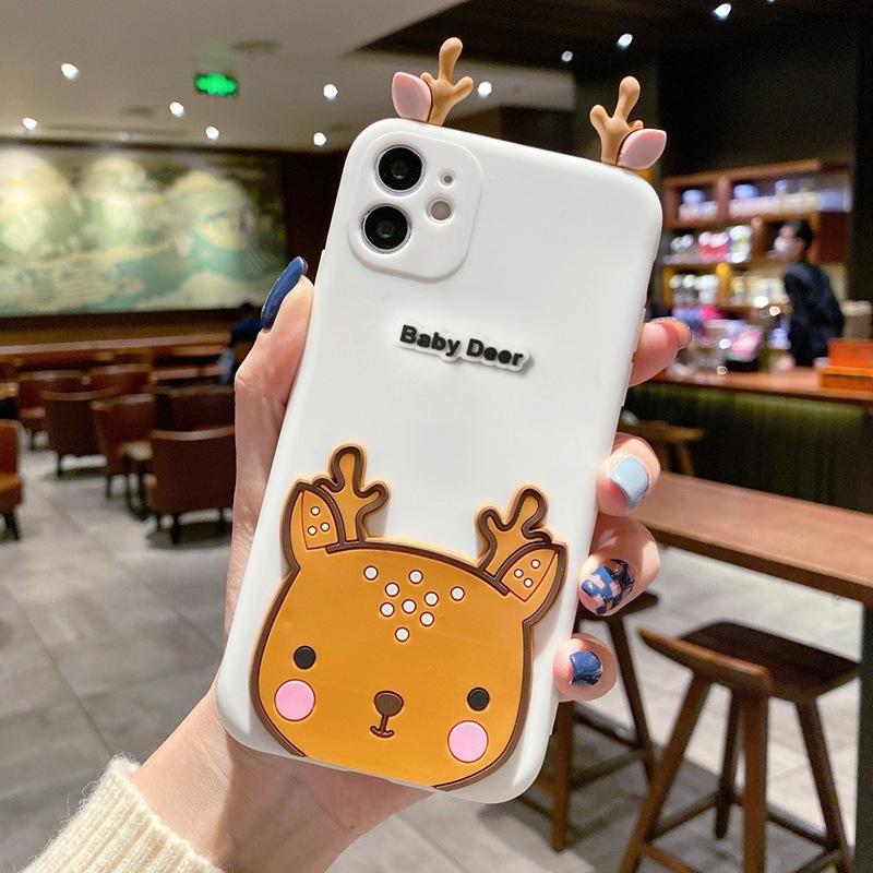 Applicable to Samsung A53 three-dimensional cartoon mobile phone case A33 rabbit S22 ears deer X-cover5 silicone