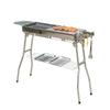 Large Portable Stainless Steel Charcoal BBQ Grill for Outdoor Picnics and Home Use