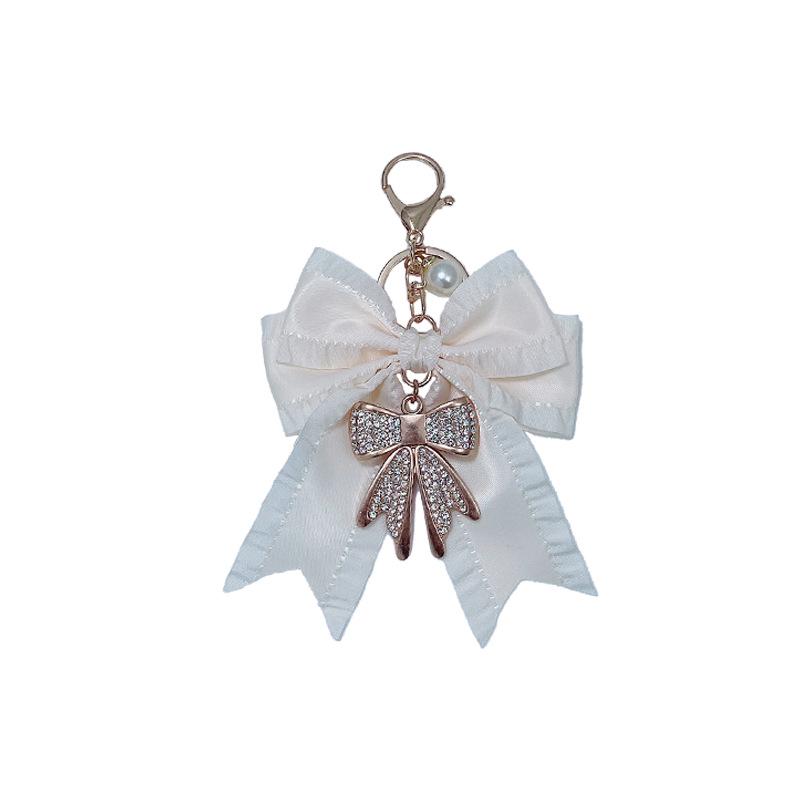 Women's Elegant Bow Bag Charm - Cute & Stylish Key Fob for Daily Use