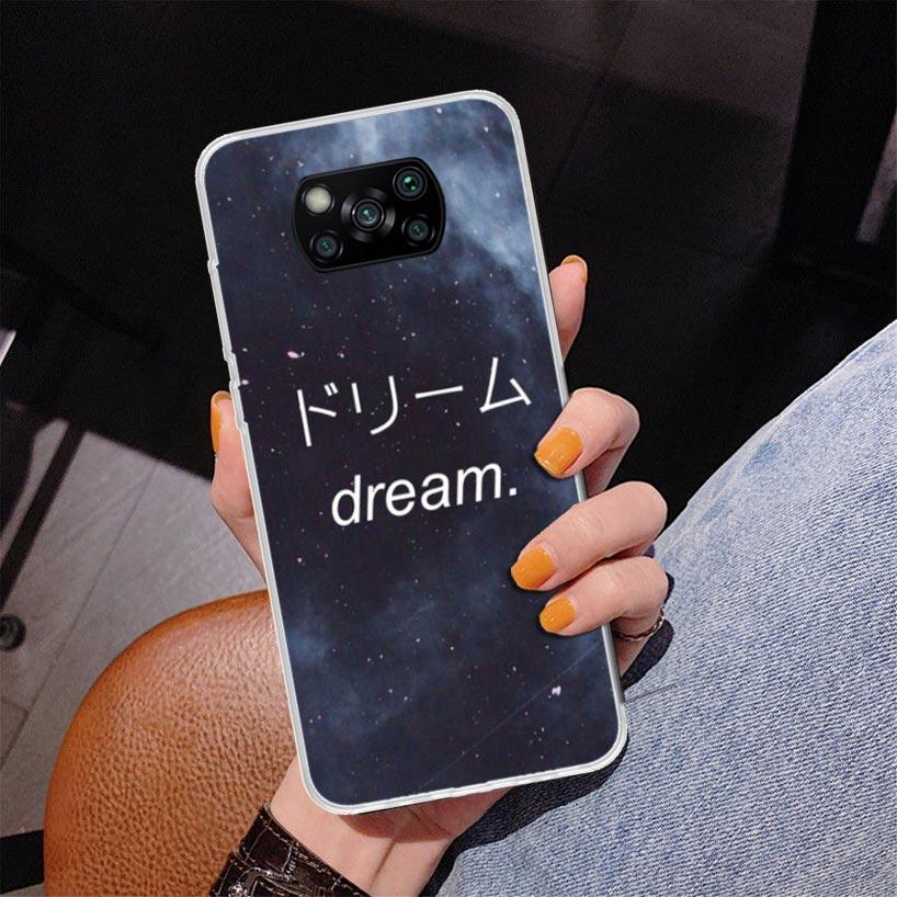 

Japanese Aesthetic Text Letter Phone Case For Xiaomi Poco X7 X6 X5 Pro F7 Ultra Redmi 15C 15 13C 13 12C 12 10 10A 10C 9 9A 9C 9T Xiaomi Poco M7 4G