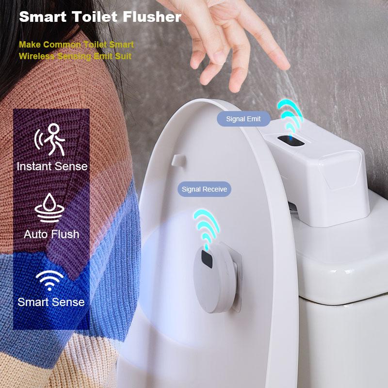 Automatic Toilet Flush Button Induction Toilet Flusher ExternalInfrared Flush KIT Smart Home Kit Smart Toilet Flushing Sensor