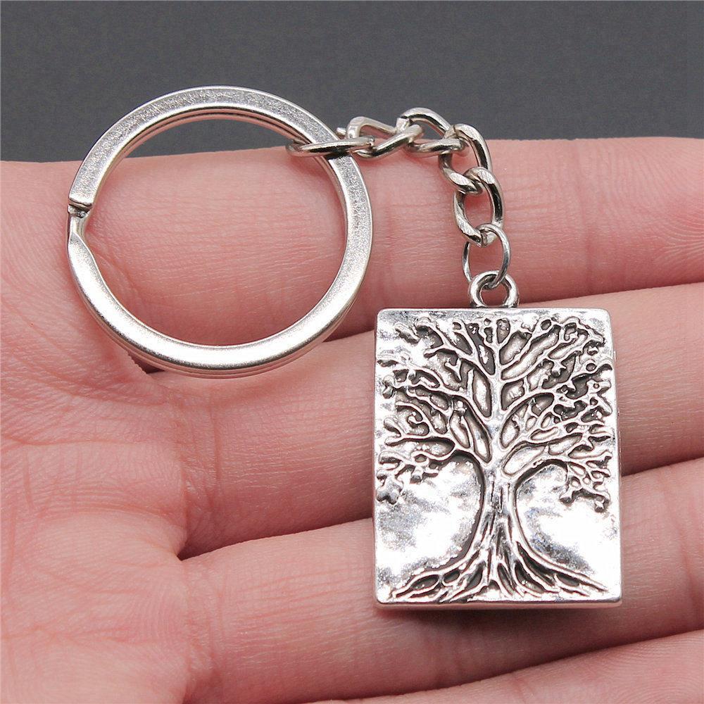 28mm Schlüsselanhänger Lebensbaum Kabbalah Hochzeitsschmuck Zubehör QY054