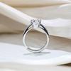 Adjustable Open Design Sparkling Cubic Zirconia Engagement Ring for Women - Non-Tarnish Stainless Steel Wedding Band Jewelry