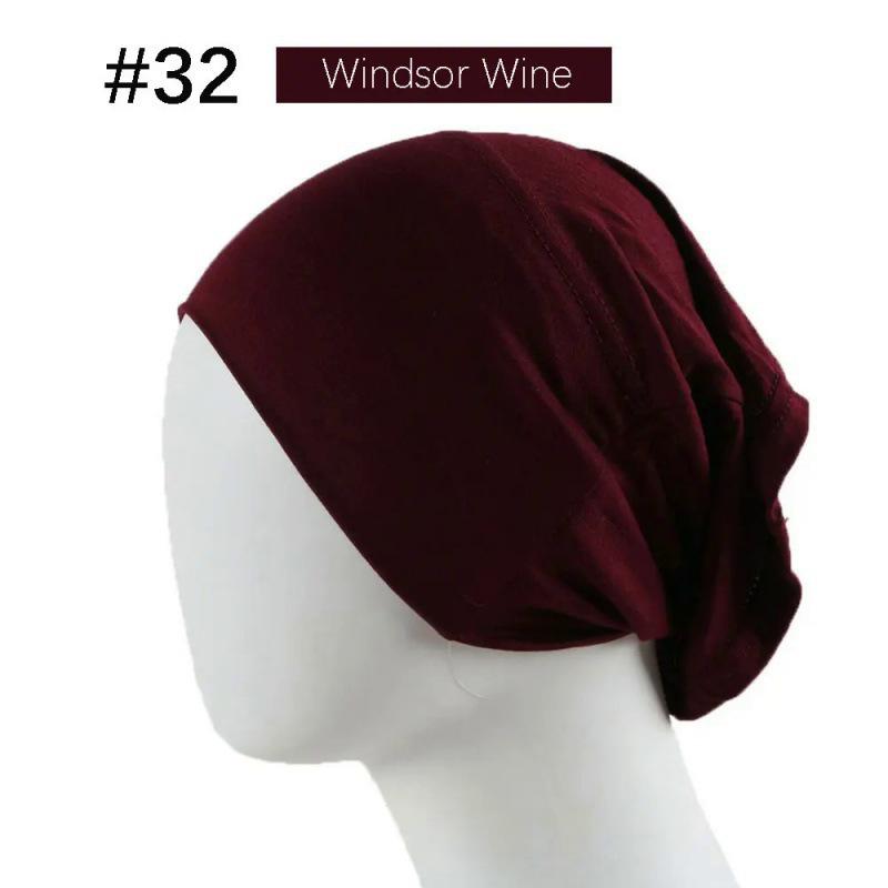 Modal Solid Color Women's High-Elasticity Mercerized Cotton Malaysian Tube Beanie Arabic Snood