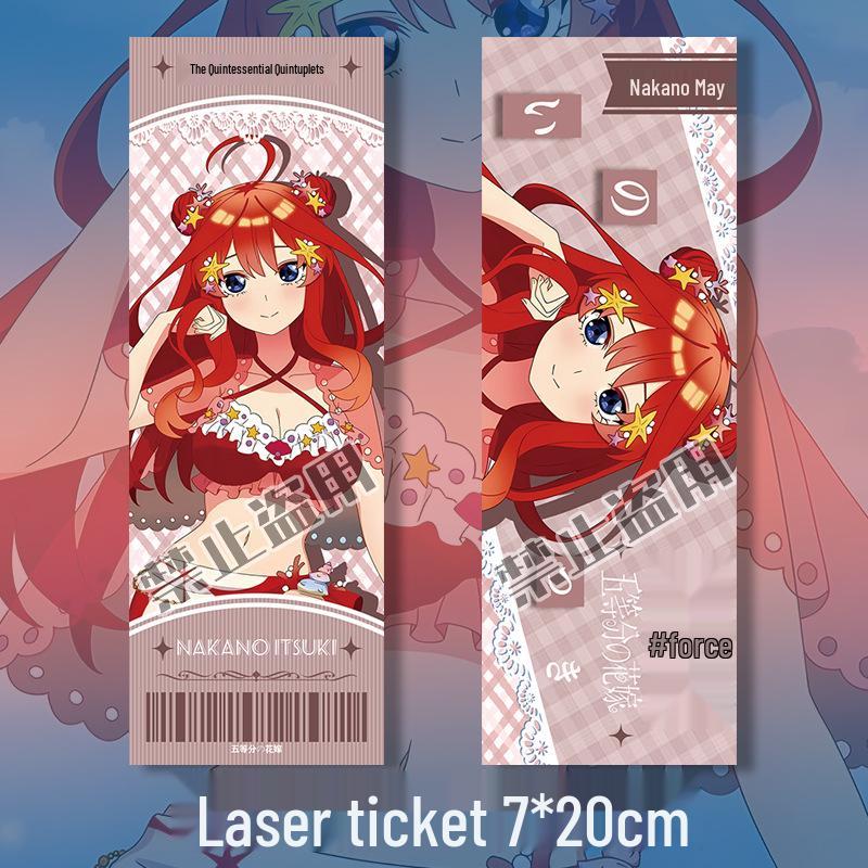 Набор значков и брелоков «Пять невест» Накано Мику: Игровой мерч и закладка в подарок Nakano Miku