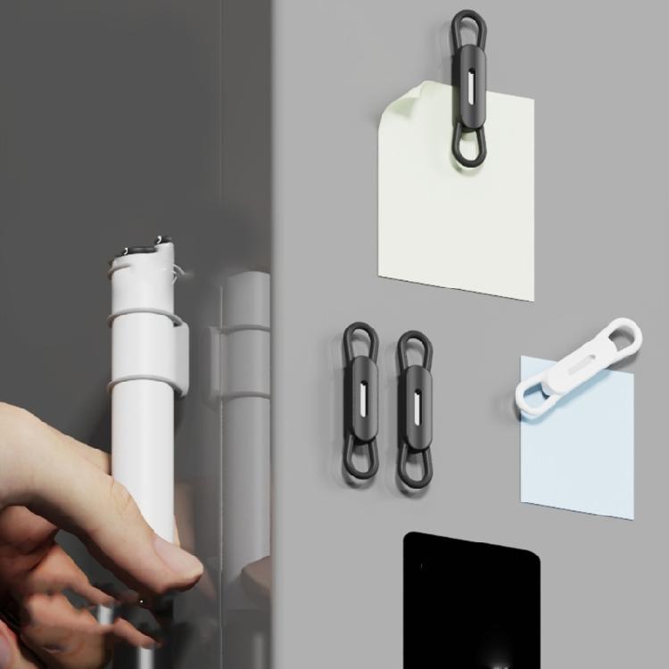 Multifunctional Magnetic Pen Organizers Flexible Silicone Construction Secure Desk Mount For Writing Tools