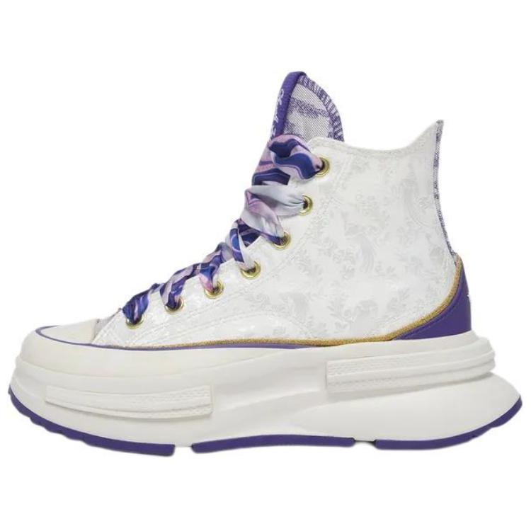 Converse Run Star Legacy CX Comfortable Versatile High-Top Canvas Shoes Women Sneakers White Purple A13350C