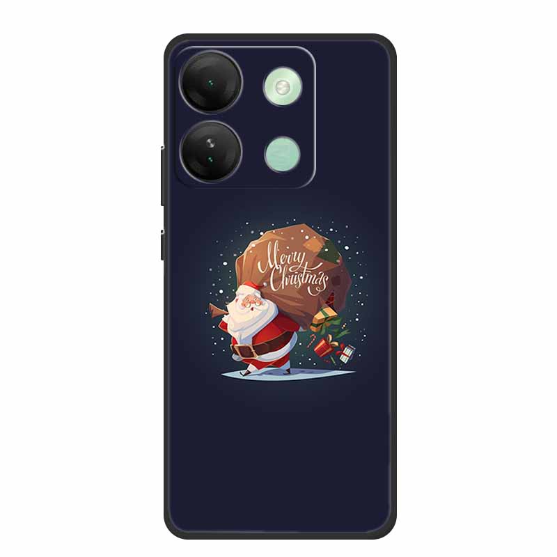 For Infinix Smart 7 HD Christmas Soft Case Silicone TPU Back Cover Phone Cases For Infinix Smart7 Plus X6516 Xmas New Etui Shell