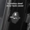 For Skoda 4PCS Car Door Lock Cover Stainless Steel Protection Accessories Rapid Octavia Derivative Enyaq-iV VisionS Yeti Scala