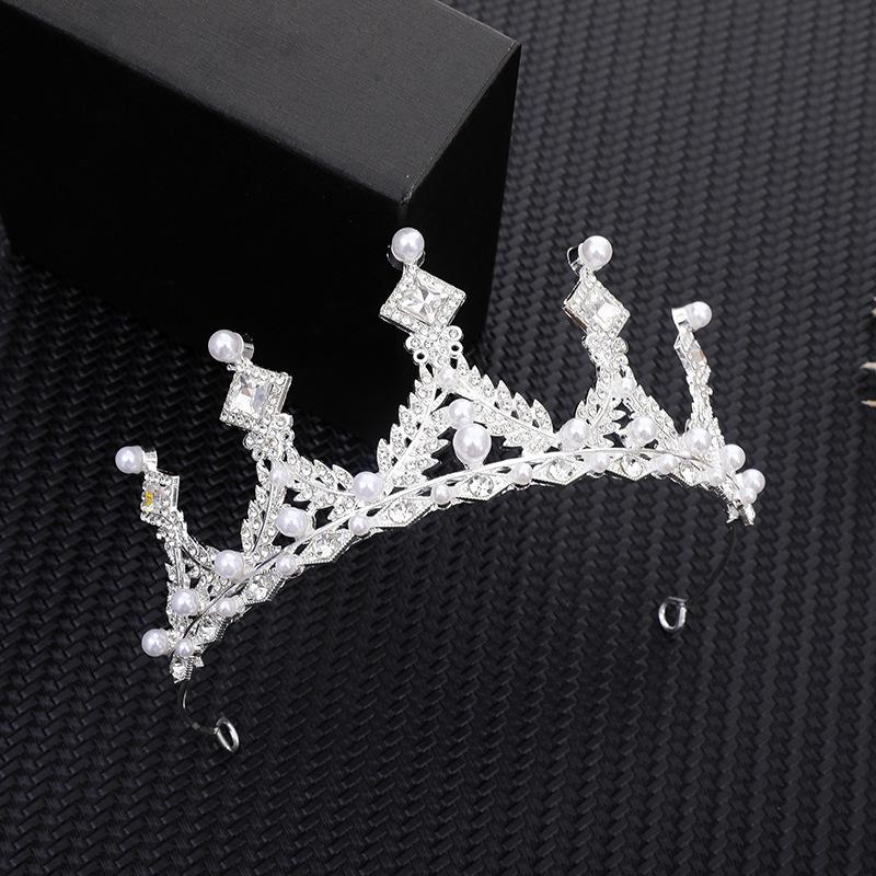 Children'S Crown Girl Crystal Crown Headgear Korean Fairy Princess Style Temperament Dress Accessories Crown Hair Accessories