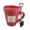 Kiln-change Mug with Shovel, Chalk Note, Flower Pot, Ceramic Cup, Conical Large-capacity Message Coffee Cup