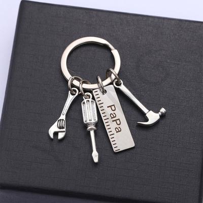 DIY Stainless Steel Father's Day Keychain Hammer Screwdriver  Dad's Tools Father's Day Gift