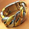 32mm Width Bling Massive 316L Stainless Steel Steel & Gold Hip Hop Bracelet Designer Chrams