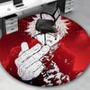 1pc Anime Design Round Carpet for Office Chair Mat, Non-Slip Rug Suitable for Home Decor, Living Room