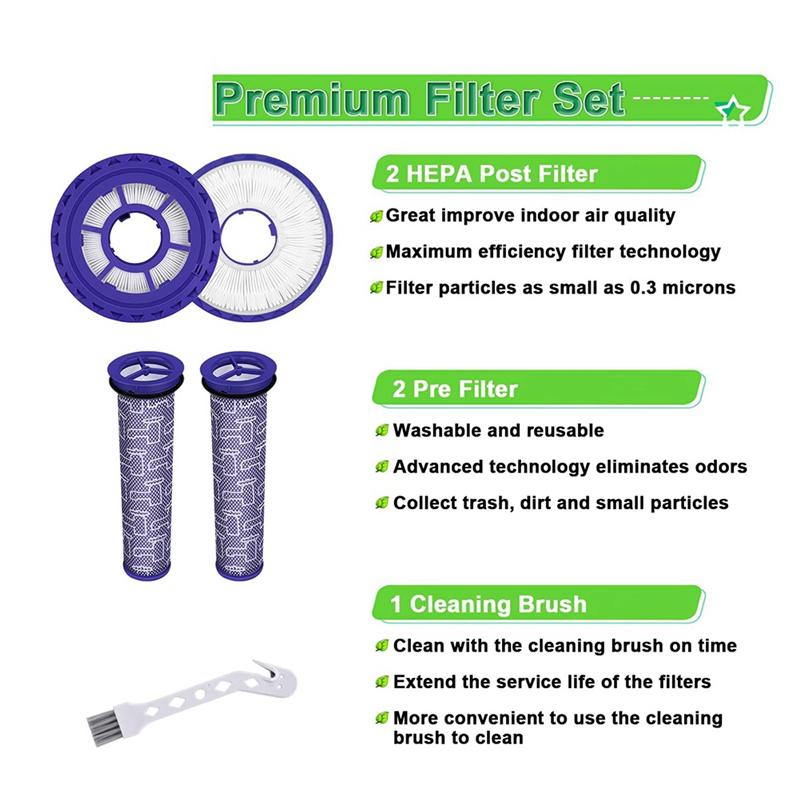 

Vacuum Cleaner Accessories Hepa Post-Motor Filter Pre-Motor Filter Compatible Part 920769-01&920640-01