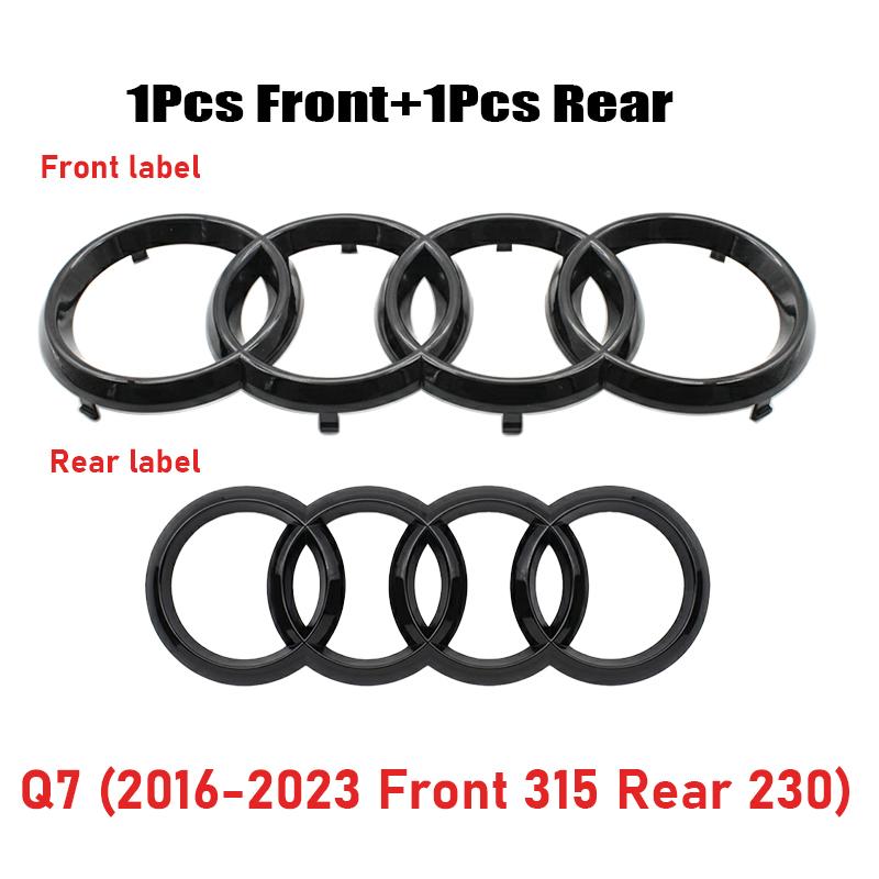 Audi Q7 Embelm Quarrto Sline Car Front Hood Grill Emblem Rear Trunk Badge Q7 2016-2023