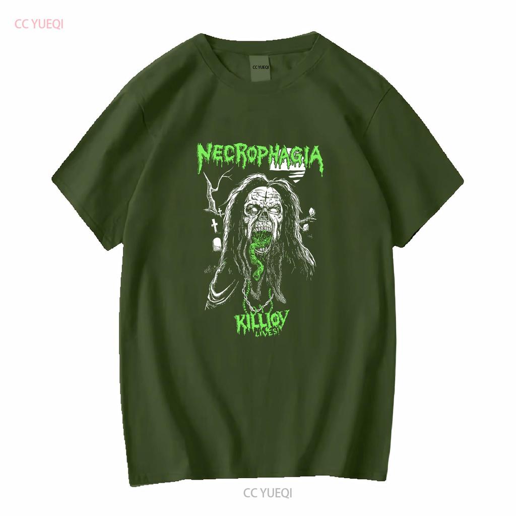 Necrophagia Band Lives T Shirt Classic Black S 5XL QE127 vintage Washed Comfortable Slightly Versatile Soft fashion homme