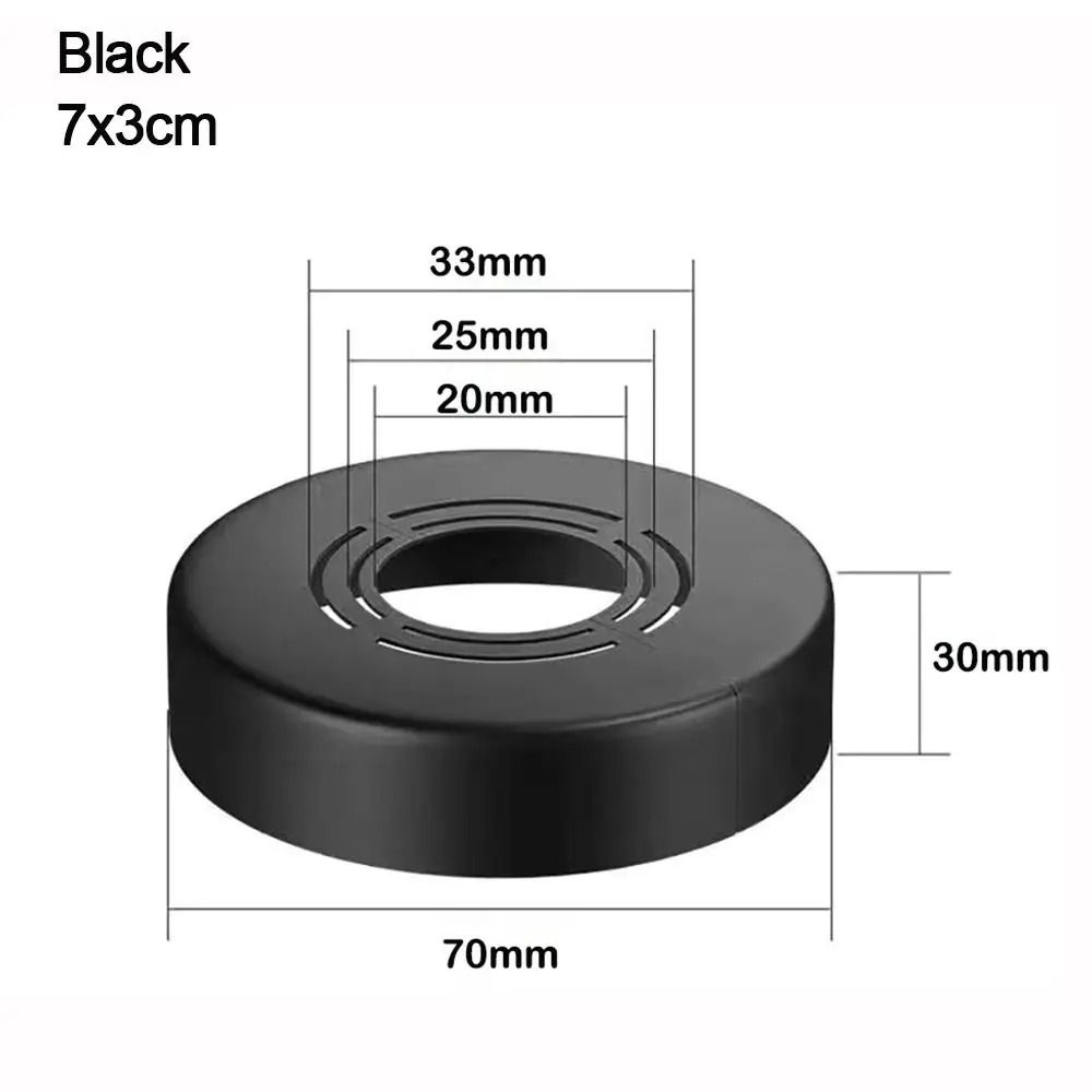 

ABS Heighten Angle Shower Faucet Cover Adjustable Shower Faucet Round Covers Wall Hole Panel L чёрный