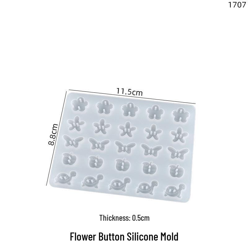 Poppy Silicone Molds for DIY Resin Crafts - Flowers, Fruits, Animals, Crown, Bow Knot, Buttons