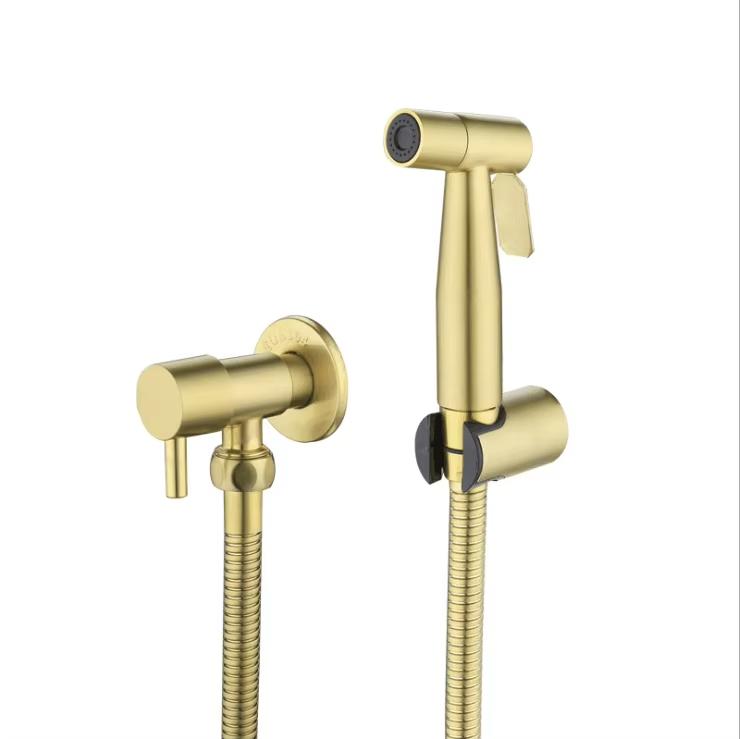 Brushed Gold Bidet  Sprayer Handheld Bidet Sprayer Kit Bathroom (as the picture,Stainless Steel)